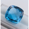 Image 1 : 40.39 ct Certified Royal Blue Topaz Gemstone Cushion Cut ($7,980 Appraisal)