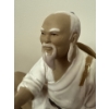 Image 3 : Oriental Decor - Stoneware (26) Fisherman (7T), Asian Stone Name Stamps (2), Green Onyx  Pyramid
