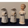 Image 1 : Royal Worchester Bone China Nun Figures (2; One w/ Very Slight Chip) w/ Japan  Figure (5T) 
