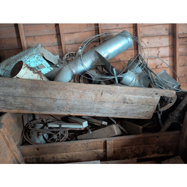 Barn Treasures - Everything You See Here - Antique Wheels Mailbox Ducts Well Pump Metal Sink & More