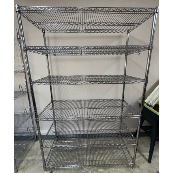 Steel/Wire Metal Storage Shelving Unit 48x19x72"tall