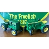 Image 4 : John Deere Collectibles - 'The Froelich' Metal Sign w/ 2 Diecast ERTL JD Tractors