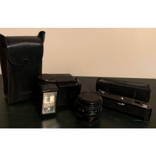 Canon Camera Accessories -Power Winder A w/50mm Lens & Flash Upgrade