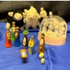 Image 1 : Miniature Nativity Scenario w/ Stuffed Sheep & More 1T