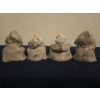 Image 3 : Handmade Clay Mini Figurines w/ Wooden Coasters 