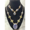 Image 3 : 4 Stamped .925 Lapis Lazuli Necklaces With Pendant