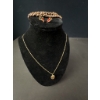 Image 1 : 10k Gold Chain with Hand Made Locket, Ladybug earrings and bracelet