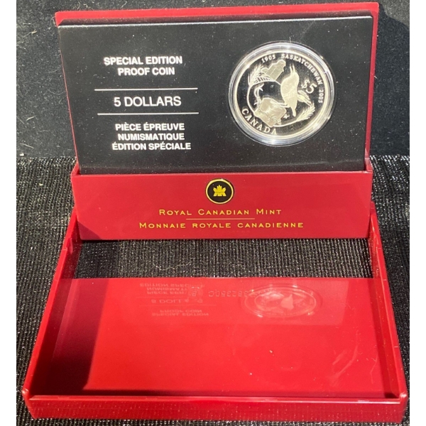 2005 Canadian $5 Saskatchewan Centennial Commemorative Coin