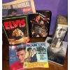 Image 1 : Assortment Of Elvis Presley Books & Collectibles- Elvis Wall Clock