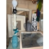Image 1 : Home Decor Items Including Frames, Buckets, and Sign