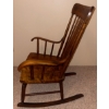 Image 2 : Wooden High Backed Hitchcock Design Rocking Chair  25x25x42"tall