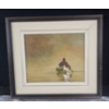Image 3 : Macdonald Painting Depicting a Lone Rowboat on Calm Water