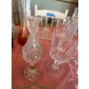 Image 7 : set of crystal glasses wine decanter coloured crystal vases and other small serving trays and dishes