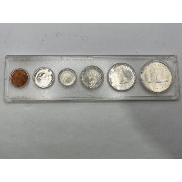 1967 Canadian 6 Coin Set 80% Silver 43.1g