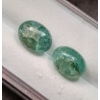 Image 1 : 3.61 ct Certified Zambian Emerald Gemstone Pair Oval Cut ($4,400 Appraisal)