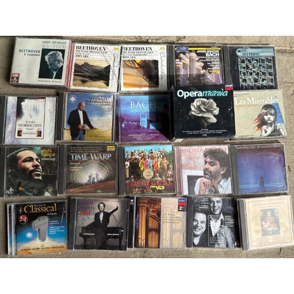 Assortment of Musical Content- CD's Compact Discs for All Listeners Beethoben& TheBeatles