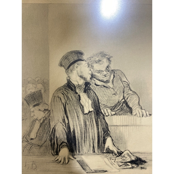 Honore Daumier "Plead Not Guilty" Print