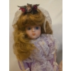 Image 2 : Porcelain Dolls: Vanessa in Lavender, Blush Pink Girl, Floral Innocence. Tallest is 19T
