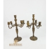Image 3 : Brass Candelabras with 14-Inch Height Featuring Five Candle Holders Each