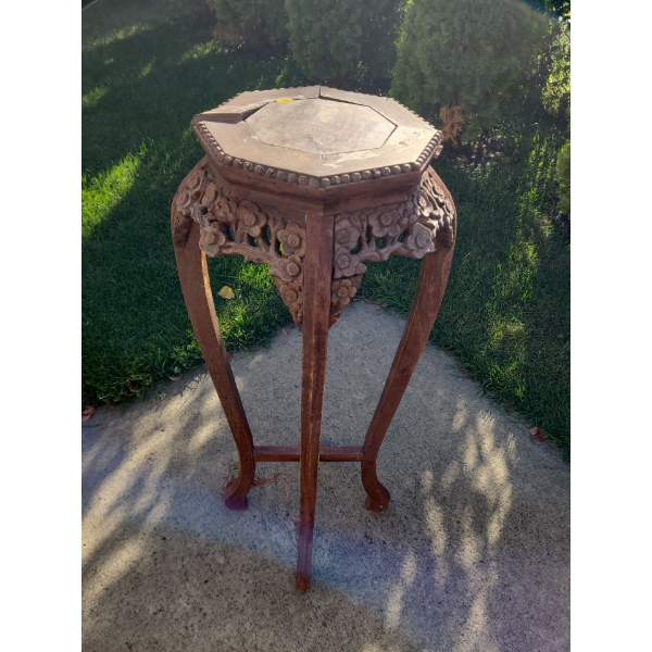 Wooden table with marble top - 11W, 36T