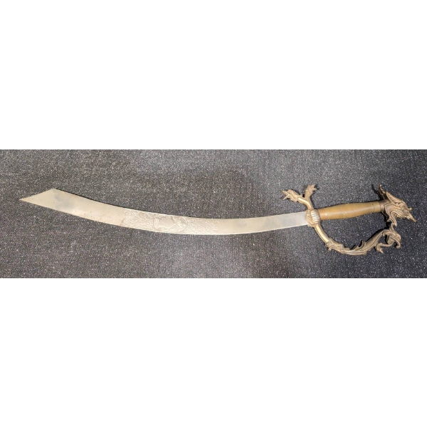 Brass Handled Dragon Scimitar – Vintage Fencing Foil