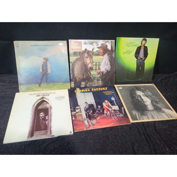 Assorted Vinyl: Taj Mahal, Marty Robbins, Cliff Richard, Jim Croce, CCR, Lee Michaels