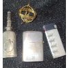 Image 6 : Vintage Lighters- Black Tabletop Lighter: 5 T and Two Glass Dishes 5" Diameter, Armillary Sphere 2 T