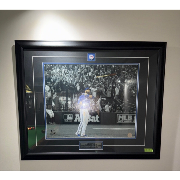 Framed Photo Captures "Bat Flip" By Jose Batista Of The Toronto Blue Jays 2015 Game 5