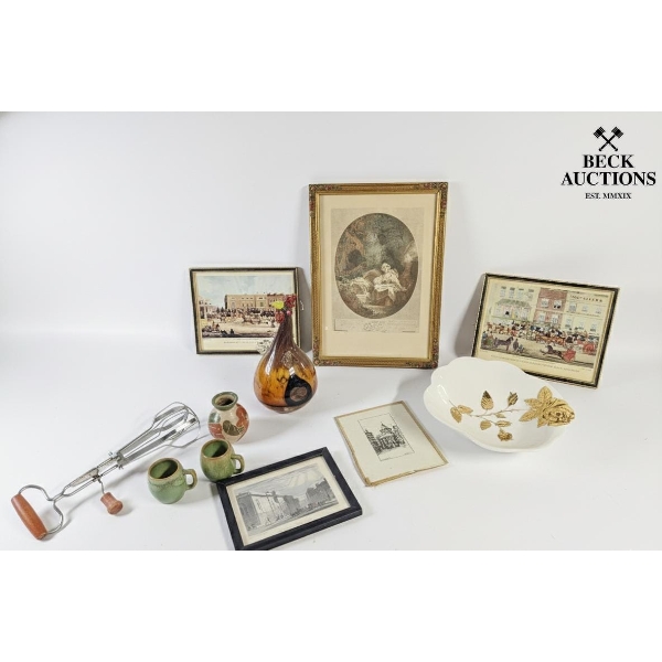 collection of various vintage and antique items, 