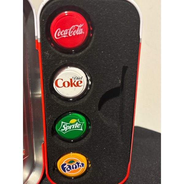 COCA COLA 2020 Vending Machine Bottle Cap $1 Silver Four-Coin Set Fiji