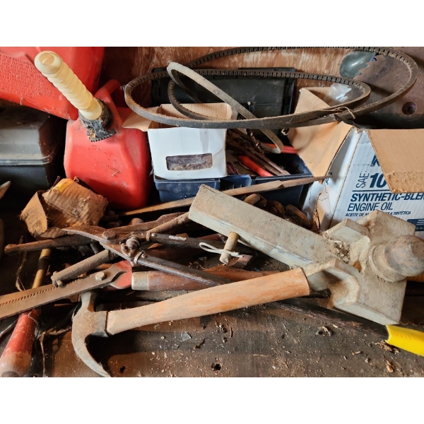 Tools Including:  Milwaukee 8 1/4" Circular Saw, Gas Cans, Hammer and More!