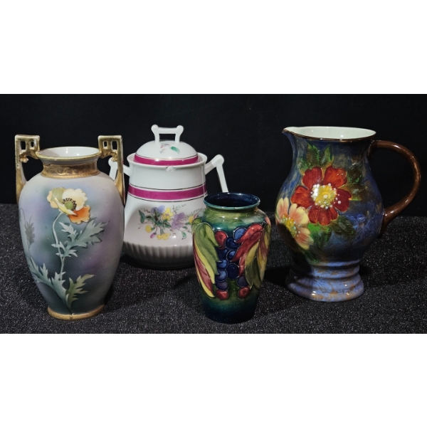 1890's-1950's Doulton, Moorcroft, Nippon, W.J. Reid Vase Collection