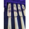 Image 3 : Wooden Case of Sorley Silver Plated and Mother of Pearl Cutlery Set