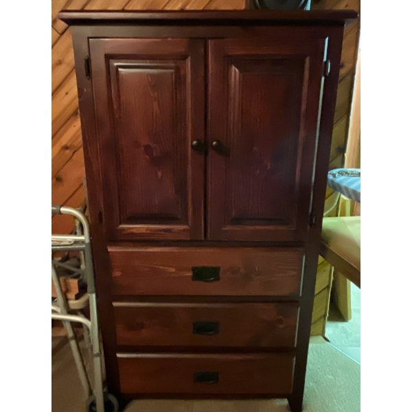 Matching x 2 Dark Oak Cabinets H56" W32" D16"