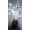Image 1 : LED Artificial White Leaf Ficus Maple Bonsai Tree in Pot  77" tall 