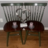 Image 2 : Vintage Hitchcock Style Dining Chairs w/ Shelf Decor & Aromatherapy Candles 32T