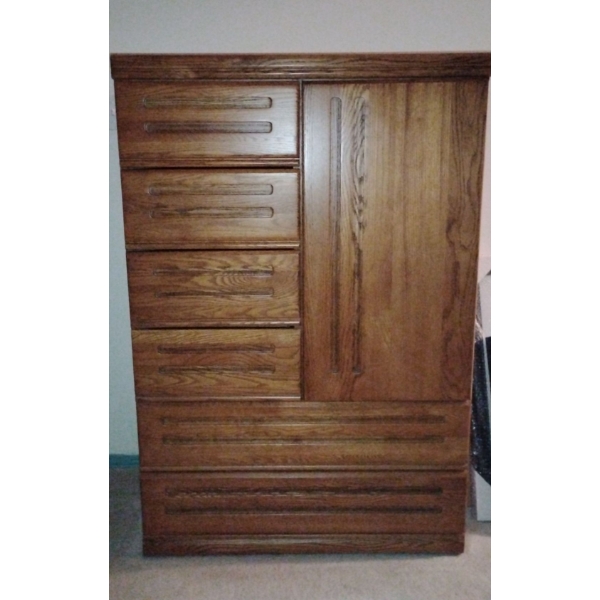 Mid Century Wardrobe 5 Drawers 1 Cabinet 36x18x54