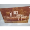 Image 2 : Mounted Photograph Of A Derilect Boat 30x21 w/ Shawdow Box Art 7 Hand Painted Ukrainion Easter Eggs 