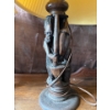 Image 3 : Pair of Lamps Incl. Wooden Sculpture Base - 27T 