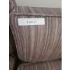 Image 6 : 3 Piece Reto Sectional w Striped Upholstery Fabric and Wooden Legs.  Curved 50 w 31 d 28 h