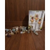 Image 3 : 3 Hand-Painted Glass Candleholders & Collection of Miniature Animal Figurines