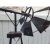 Image 5 : Architectural Metal Wind Tower 72 T (Some Surface Rust and 1 Blade Loose) and Other Metal Decor