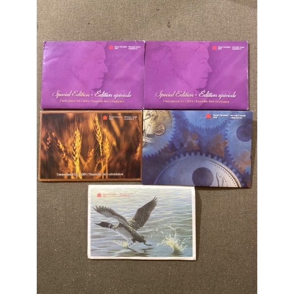 Royal Canadian Mint Coin Set Collection Featuring Special Edition Coins
