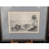 Image 12 : Framed Artwork Collection Including Two Lithographic Prints & Cross-Stitch Portrait
