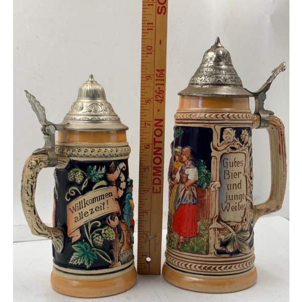 Set of 2 West Germany Beer Steins