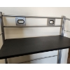 Image 3 : Vertical Computer Station w/ Keyboard Shelf, Metal w/ Black MDF 31.5 W, 16 D, 64 T 