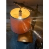 Image 2 : Wooden Floor Table Lamp With Integrated Shelf and Framed Wall Art