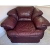 Image 1 : Burgundy Leather Arm Chair  31x35x43"tall