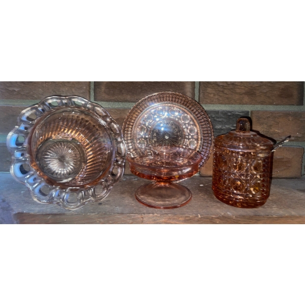 Pretty Pink Carnival Glass Collection