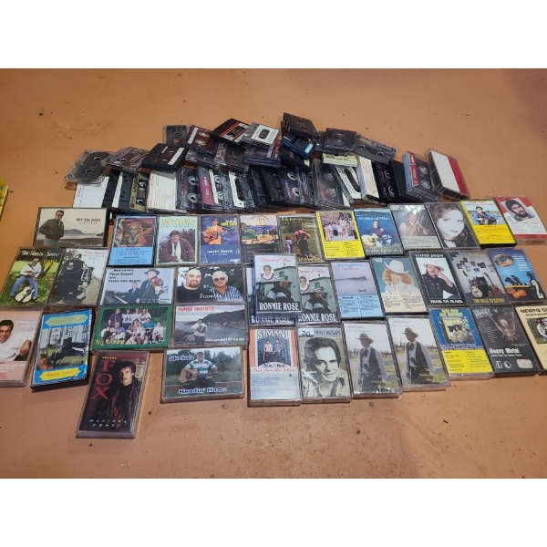 Cassette Tapes Including: Hank Snow, Andy Cooney, Rik Barron, Men at Work, George Jones and More!
